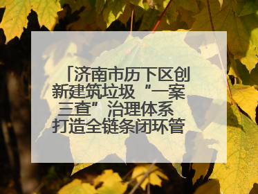 济南市历下区创新建筑垃圾“一案三查”治理体系 打造全链条闭环管理新范式