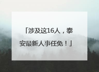 涉及这16人，泰安最新人事任免！