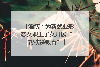淄博：为新就业形态女职工子女开展“帮扶送教育”