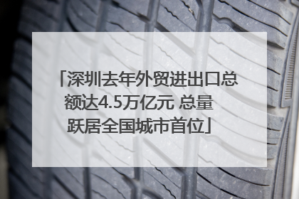 深圳去年外贸进出口总额达4.5万亿元 总量跃居全国城市首位