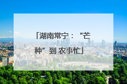 湖南常宁：“芒种”到 农事忙