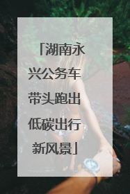 湖南永兴公务车带头跑出低碳出行新风景