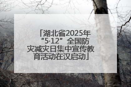 湖北省2025年“5·12”全国防灾减灾日集中宣传教育活动在汉启动