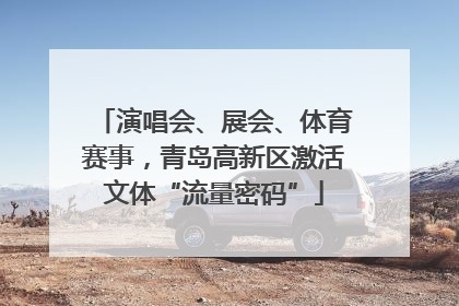 演唱会、展会、体育赛事，青岛高新区激活文体“流量密码”