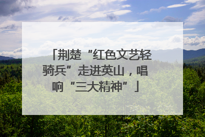 荆楚“红色文艺轻骑兵”走进英山，唱响“三大精神”
