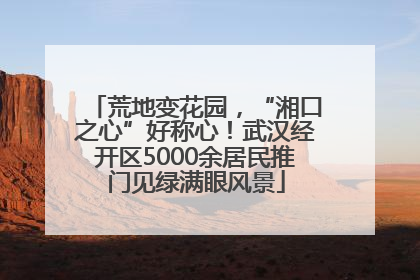 荒地变花园，“湘口之心”好称心！武汉经开区5000余居民推门见绿满眼风景