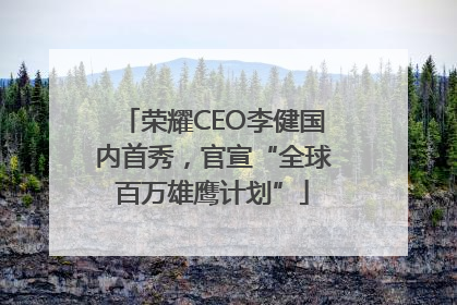 荣耀CEO李健国内首秀,官宣“全球百万雄鹰计划”