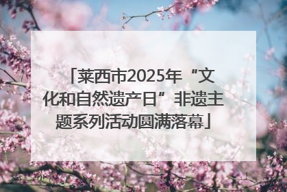 莱西市2025年“文化和自然遗产日”非遗主题系列活动圆满落幕
