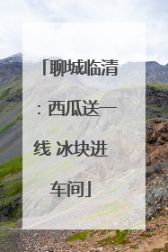聊城临清：西瓜送一线 冰块进车间