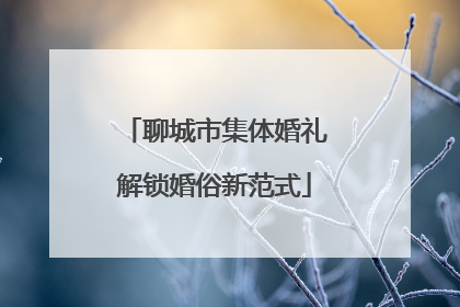 聊城市集体婚礼解锁婚俗新范式