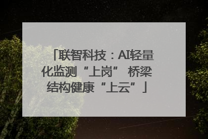 联智科技：AI轻量化监测“上岗” 桥梁结构健康“上云”