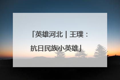 英雄河北｜王璞：抗日民族小英雄