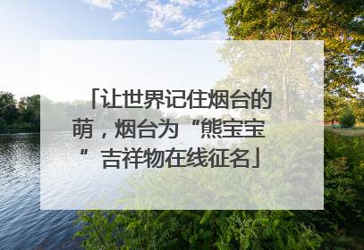 让世界记住烟台的萌，烟台为“熊宝宝”吉祥物在线征名