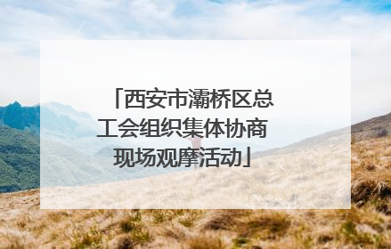 西安市灞桥区总工会组织集体协商现场观摩活动