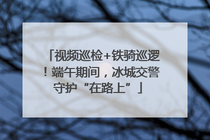 视频巡检+铁骑巡逻！端午期间，冰城交警守护“在路上”