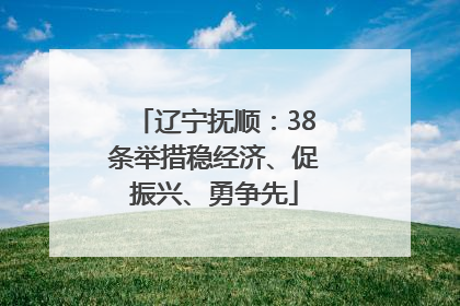 辽宁抚顺：38条举措稳经济、促振兴、勇争先