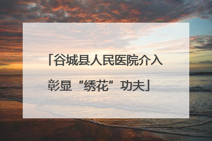谷城县人民医院介入彰显“绣花”功夫