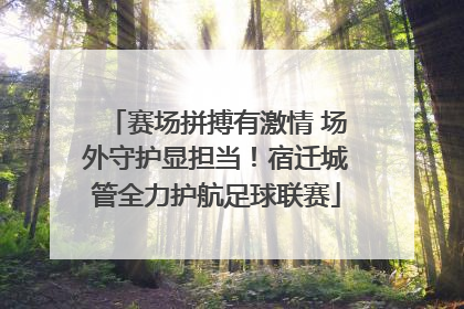 赛场拼搏有激情 场外守护显担当！宿迁城管全力护航足球联赛