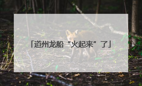 道州龙船“火起来”了