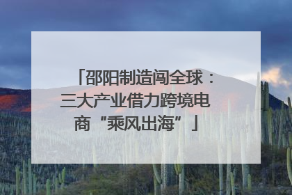 邵阳制造闯全球：三大产业借力跨境电商“乘风出海”