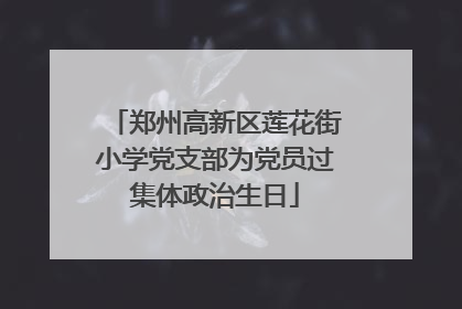 郑州高新区莲花街小学党支部为党员过集体政治生日