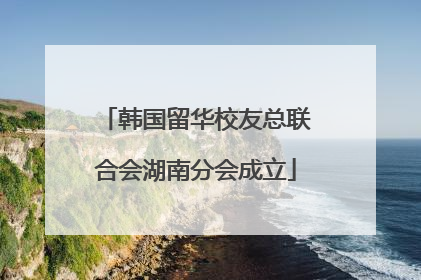 韩国留华校友总联合会湖南分会成立