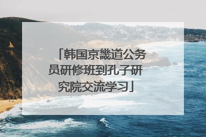 韩国京畿道公务员研修班到孔子研究院交流学习