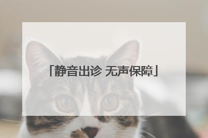 静音出诊 无声保障
