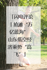 闪电评论丨抢滩“万亿蓝海” 山东低空经济乘势“高飞”