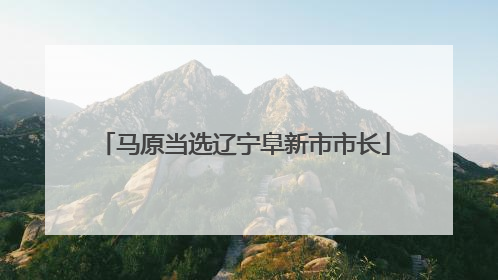 马原当选辽宁阜新市市长