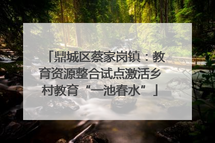 鼎城区蔡家岗镇：教育资源整合试点激活乡村教育“一池春水”