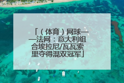 （体育）网球——法网：意大利组合埃拉尼/瓦瓦索里夺得混双冠军
