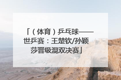 （体育）乒乓球——世乒赛：王楚钦/孙颖莎晋级混双决赛