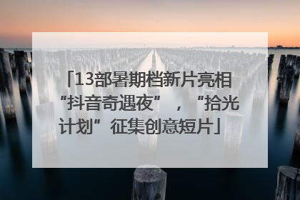 13部暑期档新片亮相“抖音奇遇夜”，“拾光计划”征集创意短片