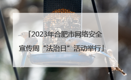 2023年合肥市网络安全宣传周“法治日”活动举行