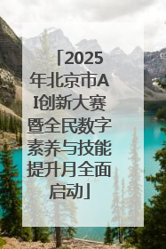 2025年北京市AI创新大赛暨全民数字素养与技能提升月全面启动