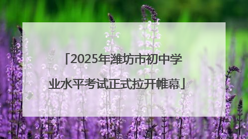 2025年潍坊市初中学业水平考试正式拉开帷幕