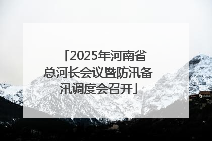 2025年河南省总河长会议暨防汛备汛调度会召开