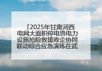 2025年甘肃河西电网大面积停电暨电力设施抢险救援政企协同联动综合应急演练在武威成功举行