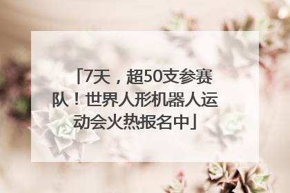 7天，超50支参赛队！世界人形机器人运动会火热报名中